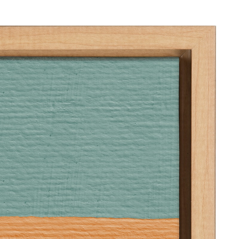Kate and Laurel Sylvie Sunset Waves Framed Canvas by Cat Coquillette