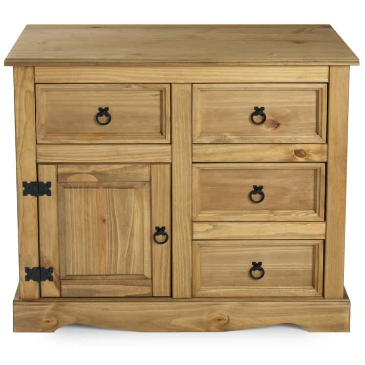 Wood Buffet Sideboard 1 Door 4 Drawers Corona | Furniture Dash - N/A