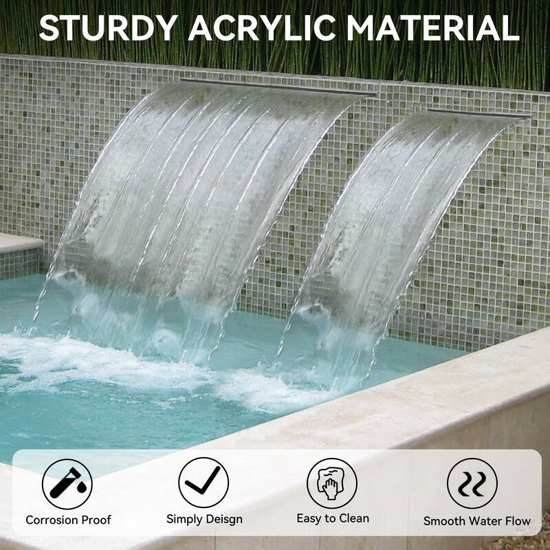 Pool Fountain Acrylic Pool Waterfall