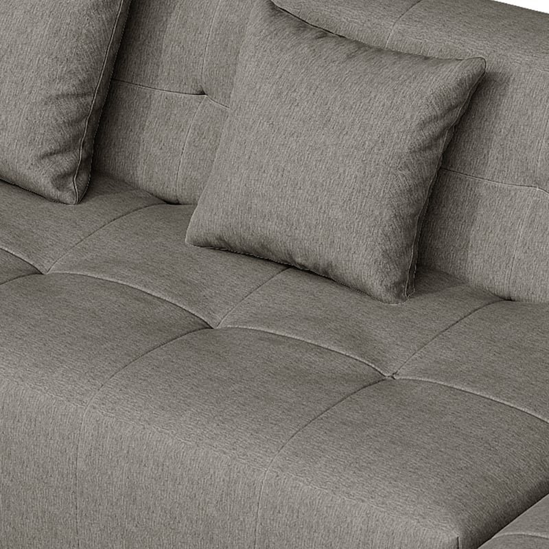 Outdoor No Assembly Patio Sofa with Chaise