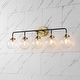 preview thumbnail 37 of 154, JONATHAN Y Bevin Contemporary Transitional Iron/Glass LED Vanity Light
