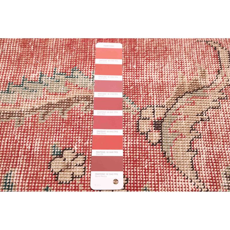 ECARPETGALLERY Hand-knotted Antalya Vintage Light Red Wool Rug - 8'11 x 12'3