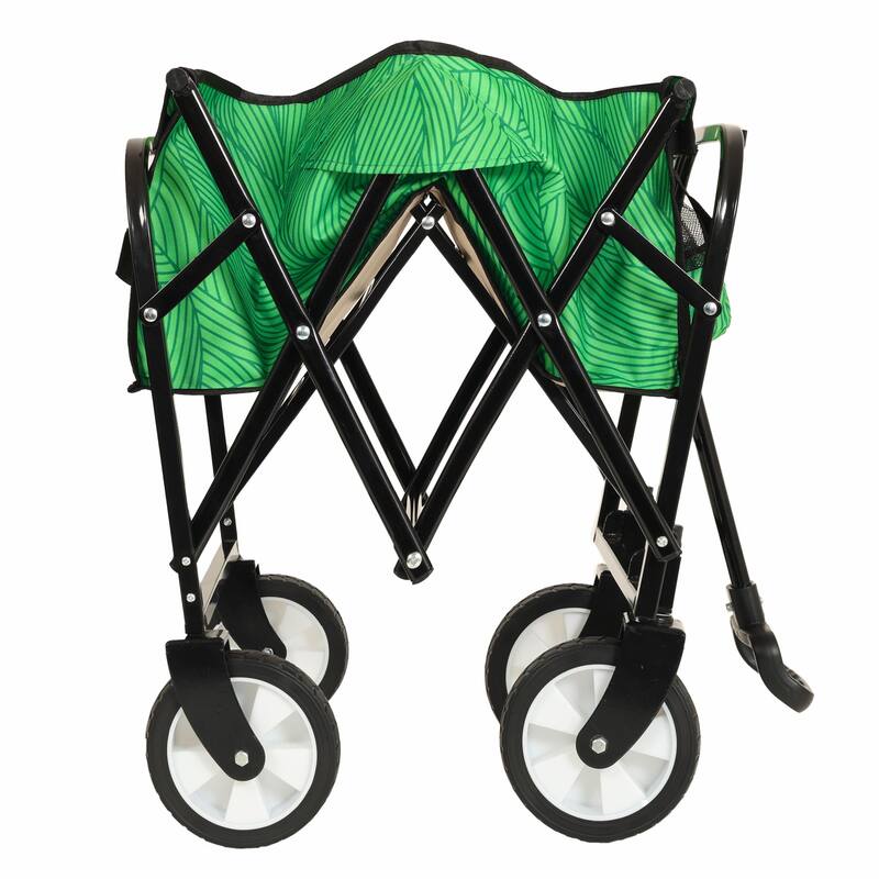 Minimeetall Colorful Collapsible Wagon Cart with Strapping System - Beach Wagon, Utility Cart