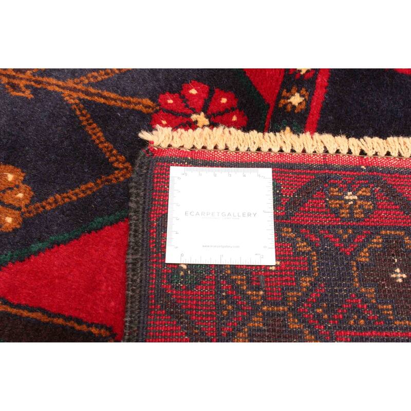 ECARPETGALLERY Hand-knotted Teimani Red Wool Rug - 3'7 x 6'7