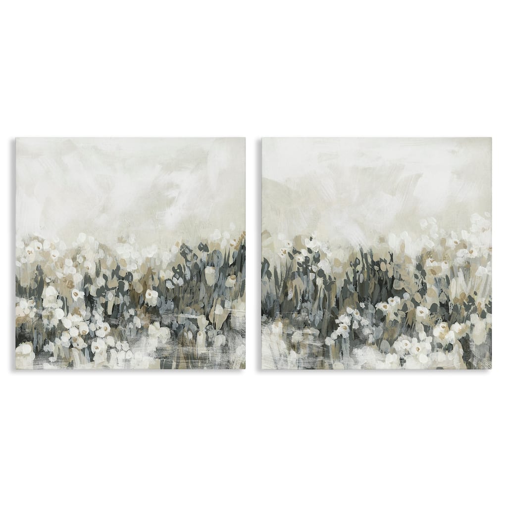 Stupell Brushed Flower Meadow Impressions Canvas Wall Art Design By June Erica Vess (Set of 2)