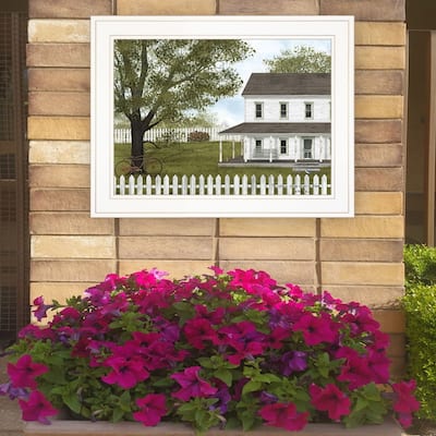 TrendyDecor4U Traditional "GREEN, GREEN GRASS OF HOME" Framed Print Wall Art by Billy Jacobs
