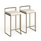 preview thumbnail 1 of 33, Silver Orchid Forrest Gold Stackable Counter Stool (Set of 2) - N/A White Faux Leather