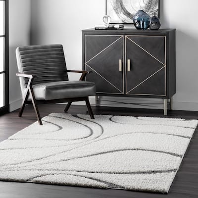 Nuloom Krista Contemporary Swirls Shag Area Rug