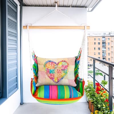 Magnolia Casual Swing Set 4 piece - Le Jardin Nouveau w/ Colorful Heart