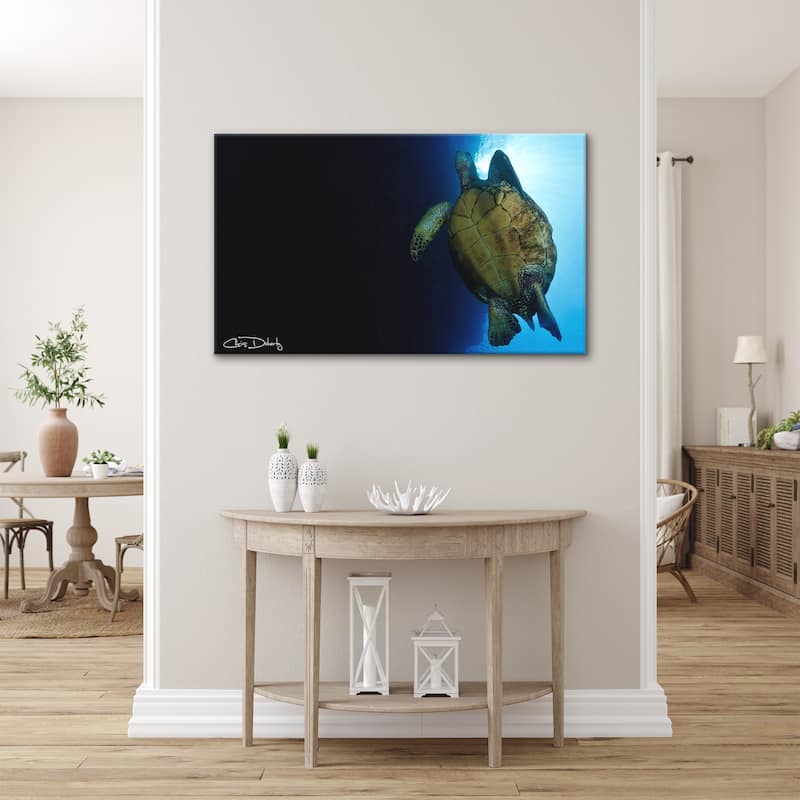 Ready2HangArt 'Maui Turtle Blue' Wrapped Canvas Wall Art