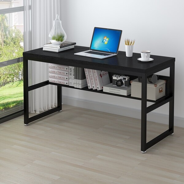 ELEGANT 55 in Home Office Computer Desk with Bookshelf - Overstock ...
