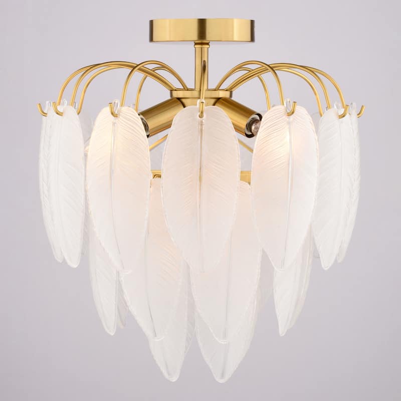 Vaxcel Lighting C0334 Burbank 4 Light 14" Wide Semi-Flush Waterfall