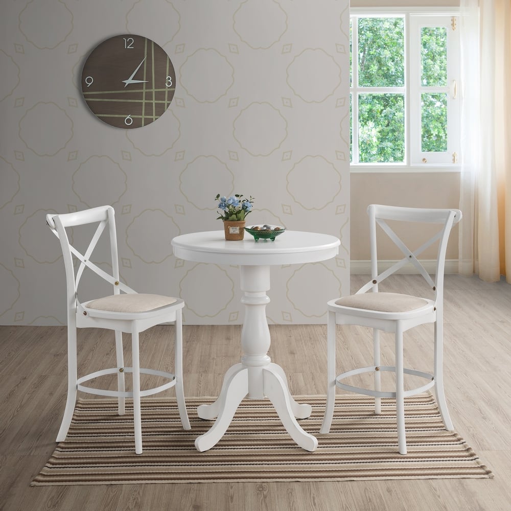 Carolina Living Fairview Round Pedestal Bar Table