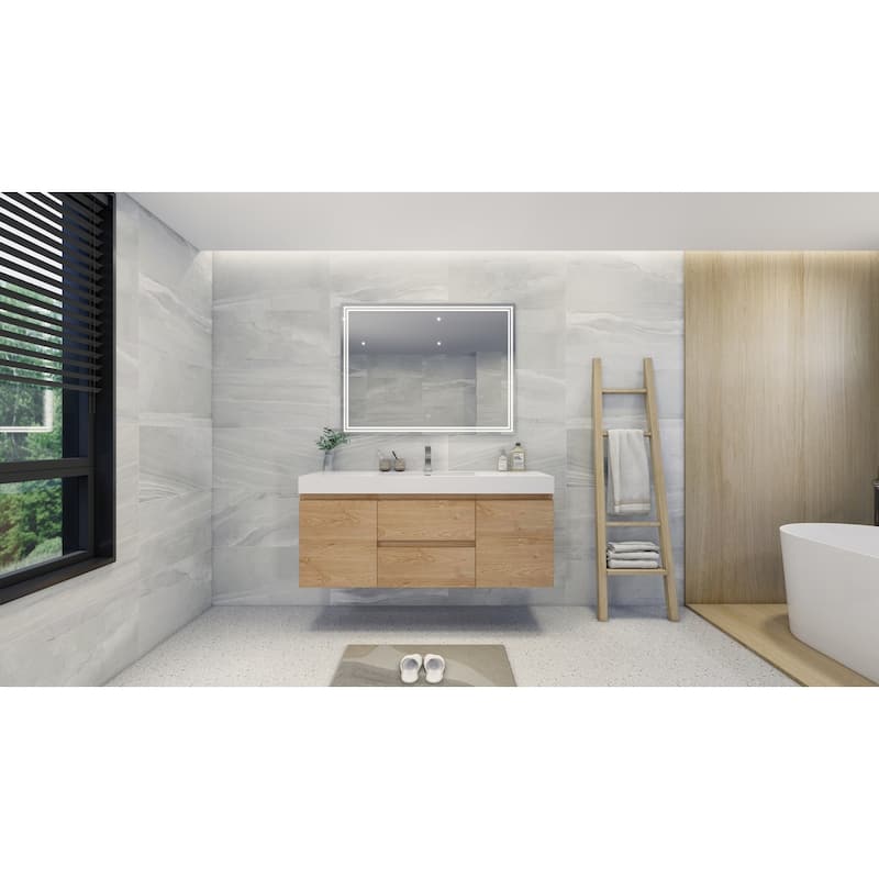 Baillie 60'' Wall-Mounted Vanity with Single Reinforced Acrylic Sink