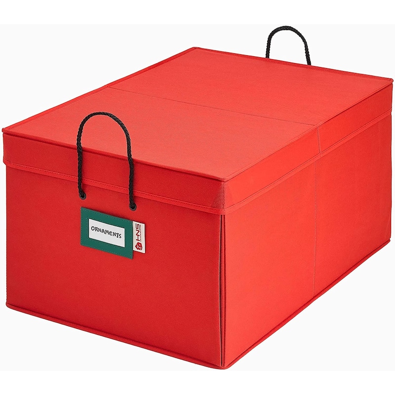 Christmas Ornament Storage Container Box with Dividers - Stores up to 72- 4" Ornaments - 3 Removable Trays with Separators.