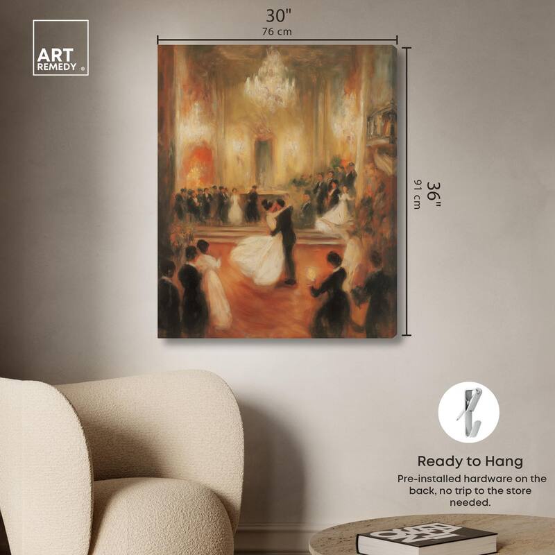 Ballroom Dance Canvas by Art Remedy, Gallery Wrapped