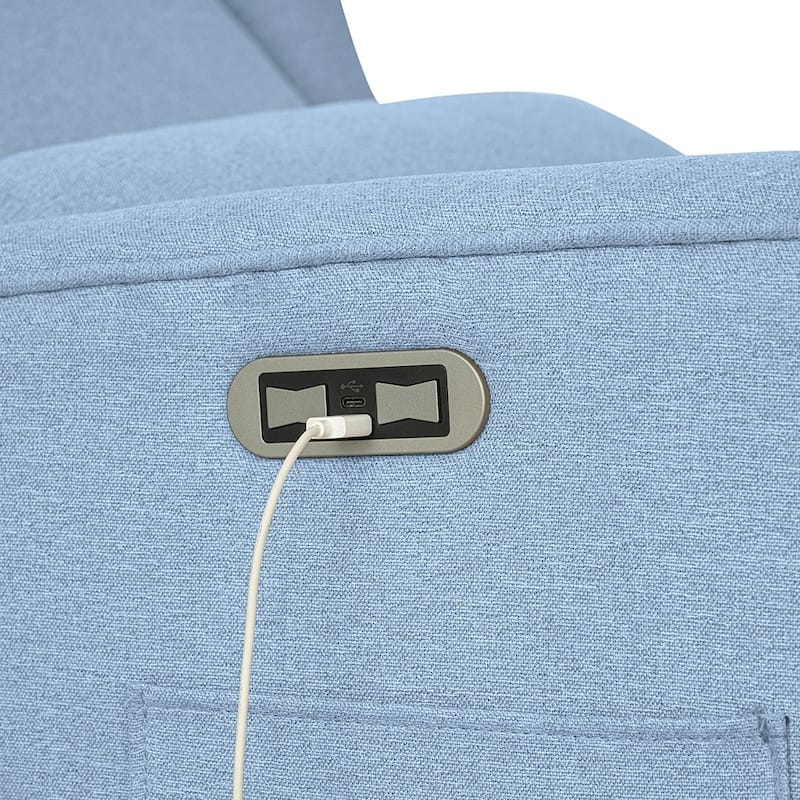 Madison Park Candace Power Recliner 3-in-1 with Swivel, Glider, USB Ports