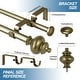 preview thumbnail 17 of 28, Modern Round Urn Adjustable Drapery Double Curtain Rod