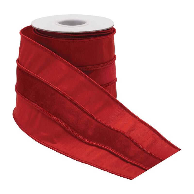 Red Wired Ribbon (Set of 2) - N/A