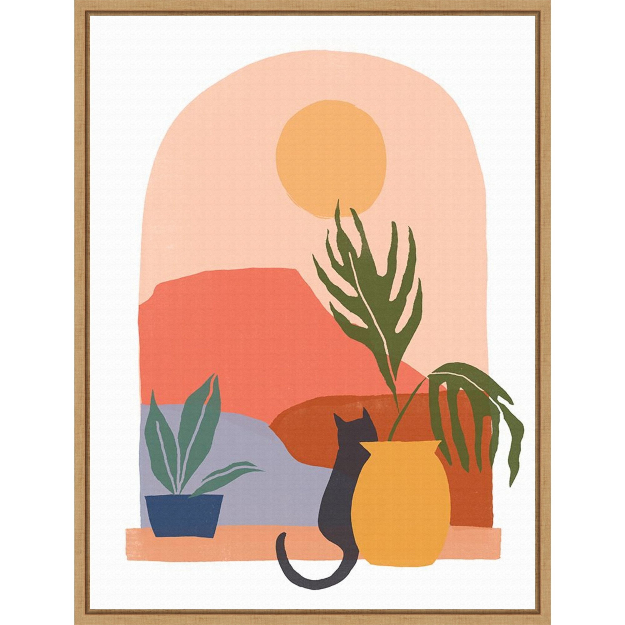 Paper Scene I by June Erica Vess Framed Canvas Wall Art Print - Sylvie Maple