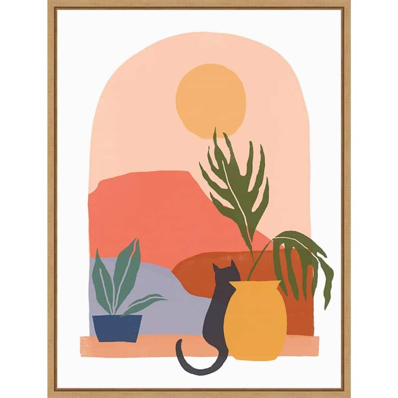 Paper Scene I by June Erica Vess Framed Canvas Wall Art Print - Sylvie Maple