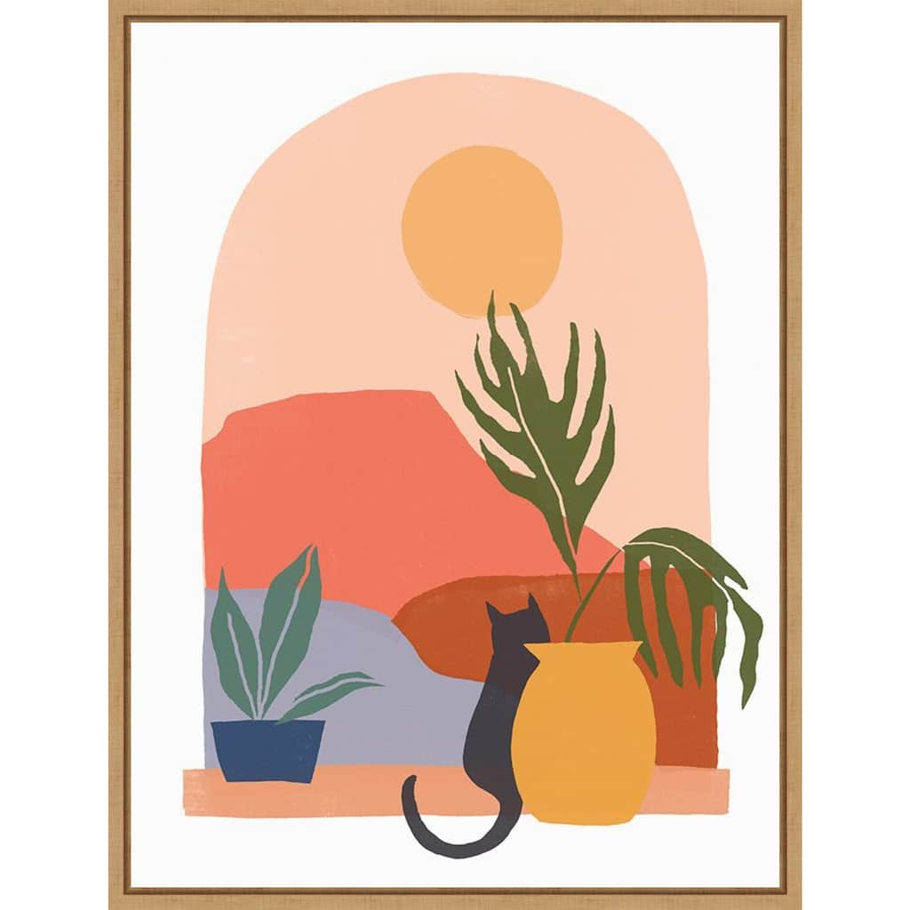 Paper Scene I by June Erica Vess Framed Canvas Wall Art Print - Sylvie Maple