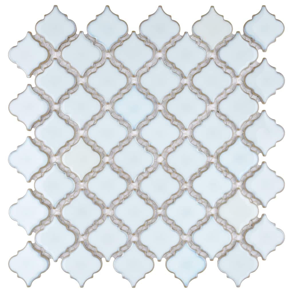 Merola Tile Hudson Tangier Silk White 12-3/8" x 12-3/8" Porcelain Floor and Wall Tile