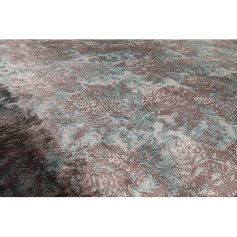 Contemporary Abstract Indian Area Rug Handmade Bedroom Wool Carpet - 8'3"x 9'10"