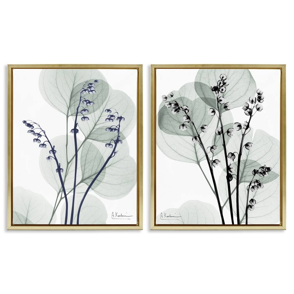 Stupell Future Dusk Opaque Herbs Framed Floater Canvas Wall Art Design By Albert Koetsier (Set of 2)