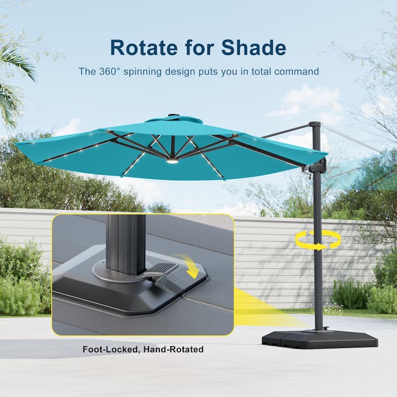 Outdoor 10FT LED Patio umbrella for Garden
