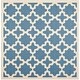 preview thumbnail 127 of 132, SAFAVIEH Courtyard Dorthey Indoor/ Outdoor Patio Backyard Rug 7'10" x 7'10" Square - Blue/Beige