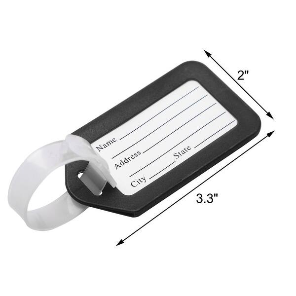 Address Information Plastic Bags Backpack Tag Black White 10 Pcs ...