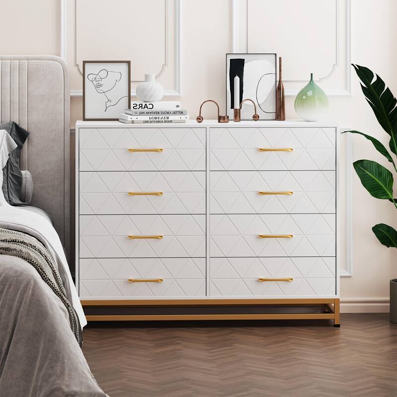 6/8 Drawer Dresser for Bedroom, Large Modern Storage Chest for Closet