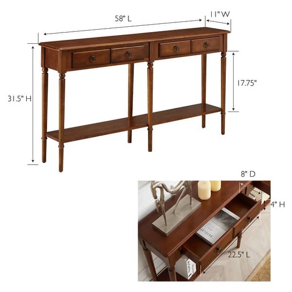 Leick Home Coastal One Drawer Narrow Hall Console Sofa Table - Bed Bath ...