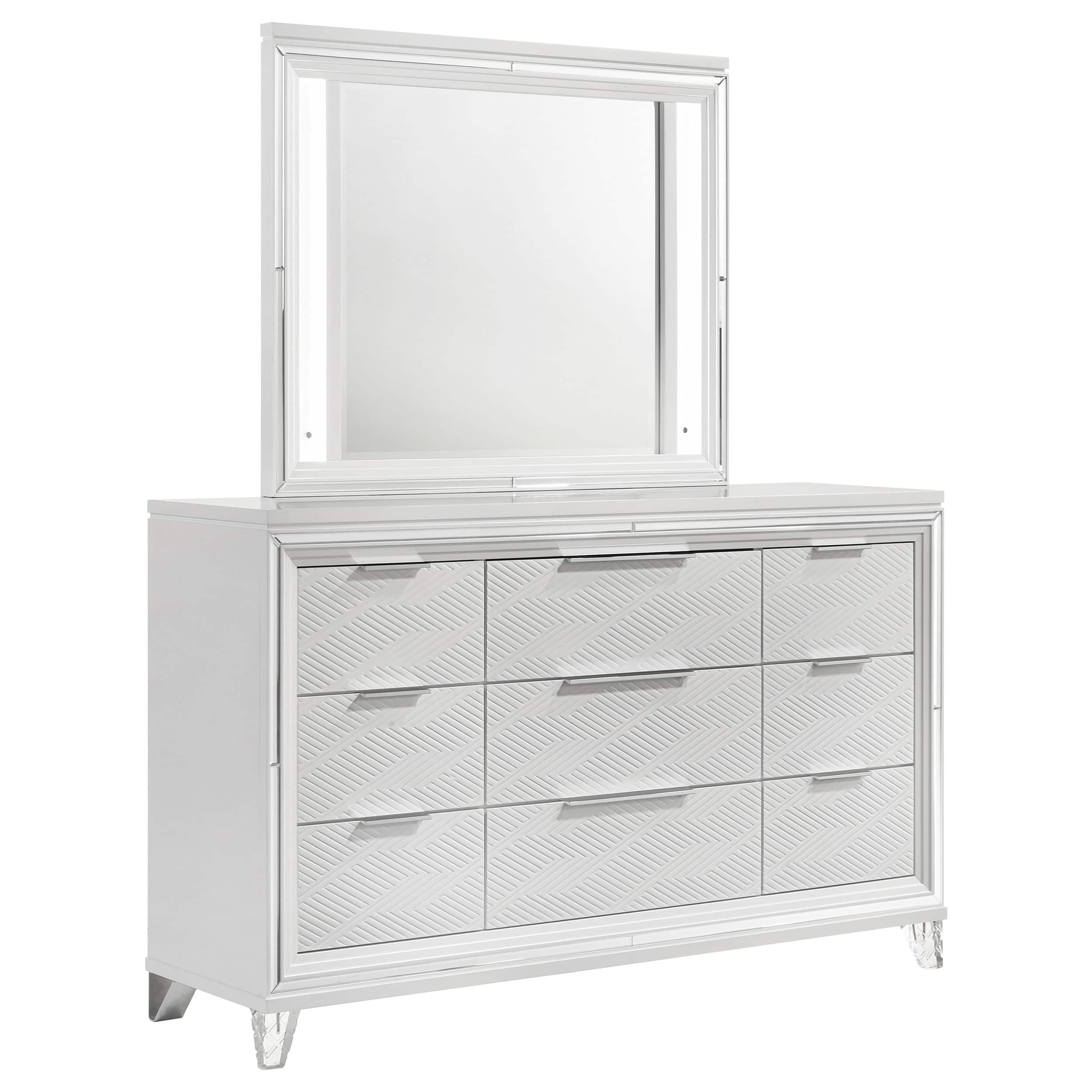 Option Dresser With Mirror (White)