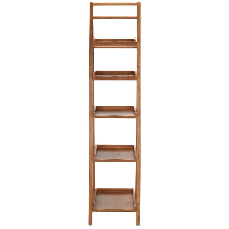 SAFAVIEH Ricca Distressed Ivory Leaning Etagere - 16.5" x 15" x 71.3" - 17Wx15Dx71H - Oak