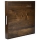 preview thumbnail 53 of 76, KINWELL Square Black Walnut Wood Serving Tray Ottoman Tray with Handles