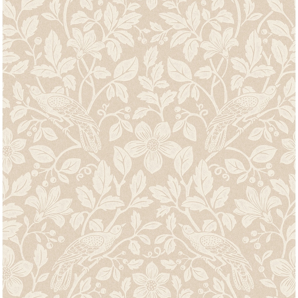Marlow Beige Bird Vine Wallpaper