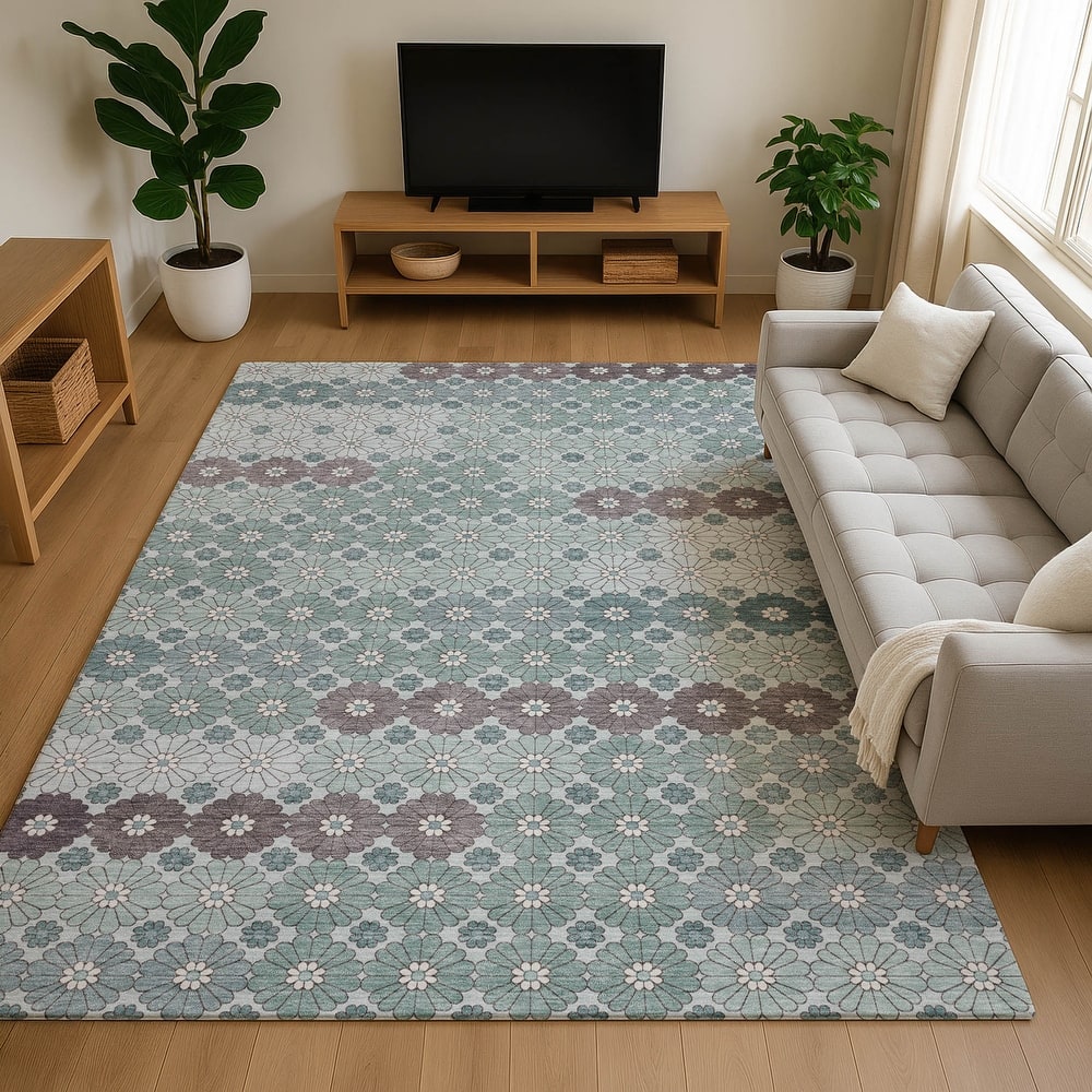 Premium Washable Super Soft Whimsy Mosaic Mayfield Rug