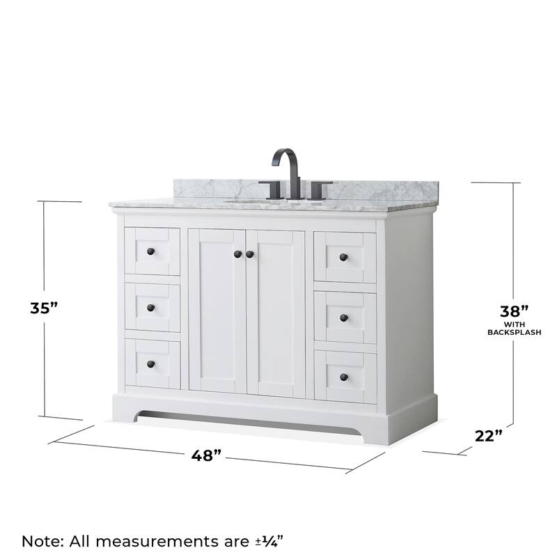 Wyndham Collection Avery 48" Free Standing Single Basin Vanity Set