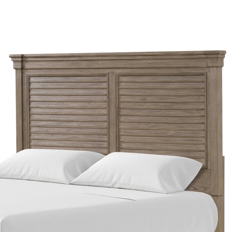 Furniture of America Wacine 6-Piece Weathered Grey Solid Wood Panel Bedroom Set