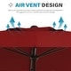 preview thumbnail 4 of 8, 8×10ft Rectangular Iron Patio Market Umbrella with Crank,No Tilt Design