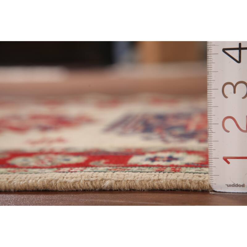 Kazak Accent Rug Hand-Knotted Wool Carpet - 2'11" x 4'3"