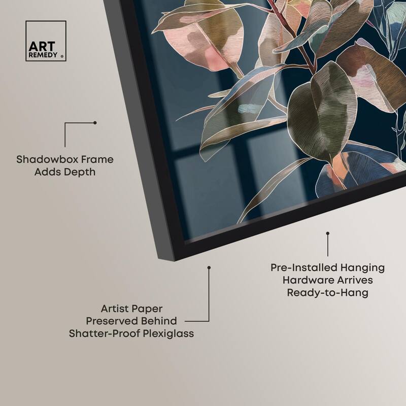 Fuchsia Frond I Shadowbox by Art Remedy