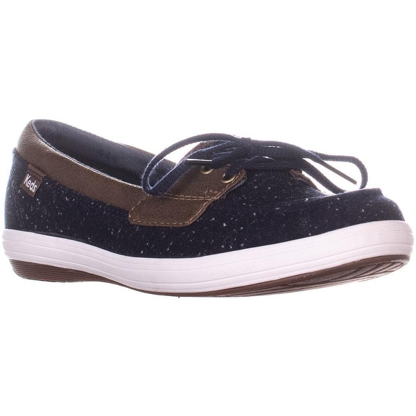 keds glimmer boat shoes navy