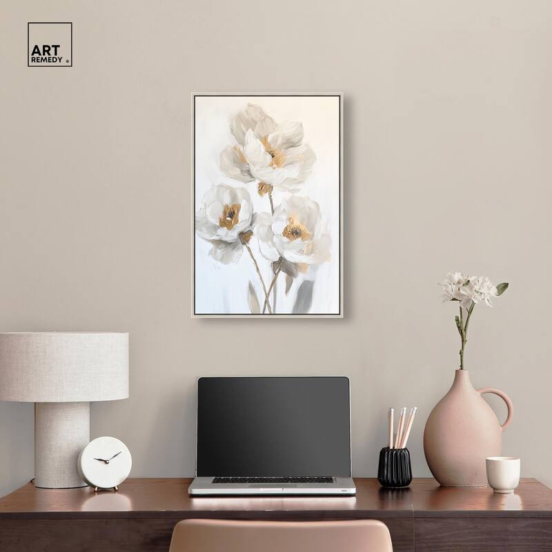 Silvered Flora II Canvas by Art Remedy