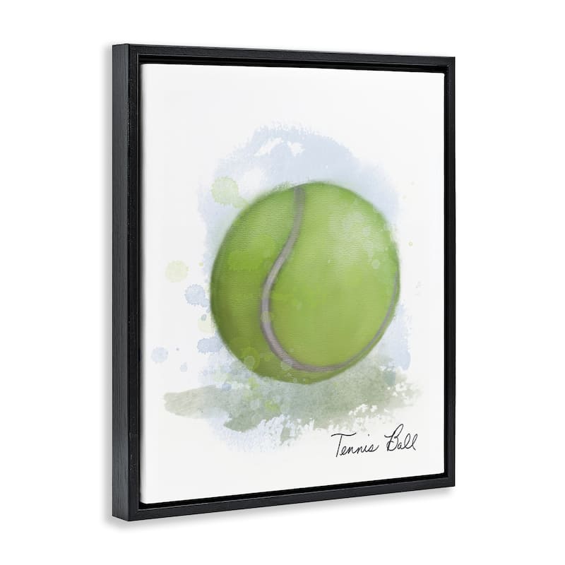 Stupell Soft Pastel Tennis Ball Framed Floater Canvas Wall Art Design By Matthew Piotrowicz