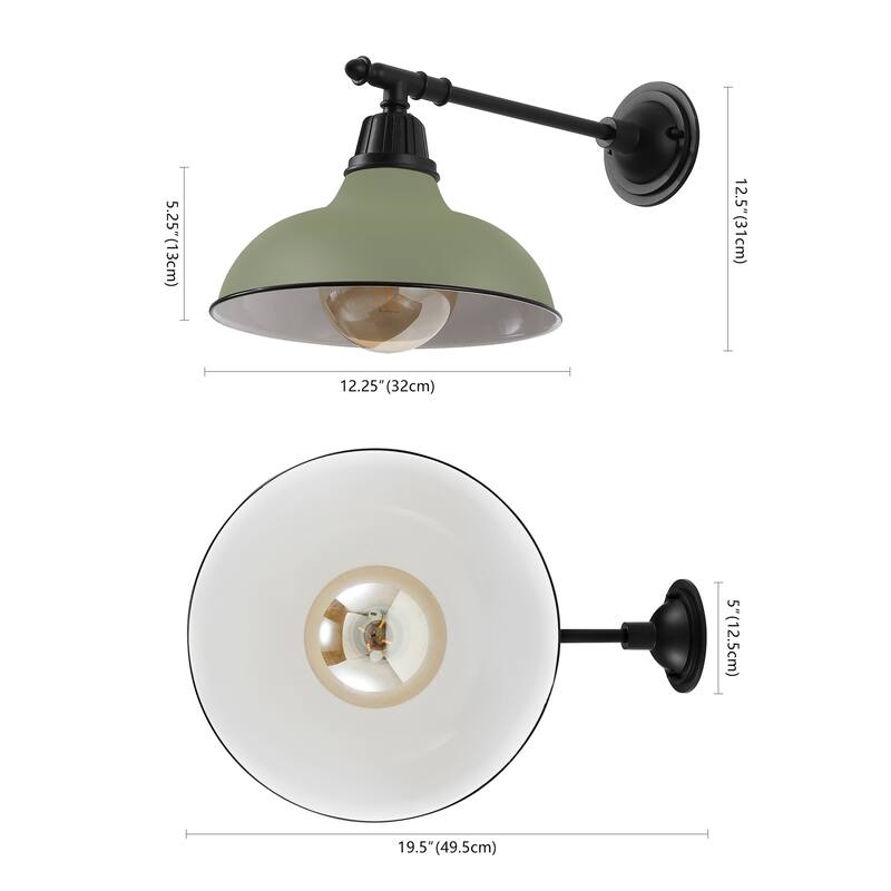 12.25" Indoor/Outdoor LED Arm Sconce, By JONATHAN Y - 12.25