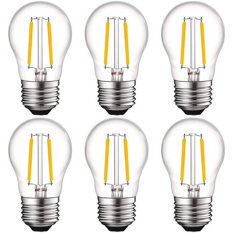 Luxrite 4W Vintage A15 LED Bulb Dimmable, 400 Lumens, 2700K Warm White