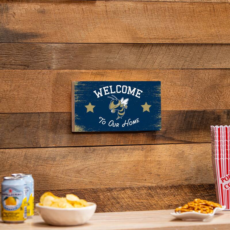 Georgia Tech Wooden Door Decor Wall Sign - Multi-Color - 6 x 11